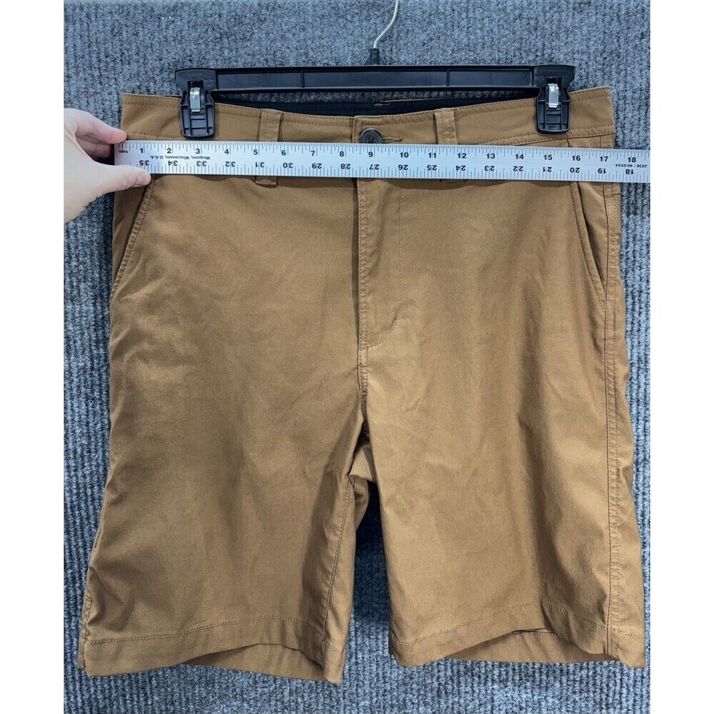 Prana Alameda Shorts Mens 34 Brown Tan Standard Fit Stretch Cargo Nylon 9” Ins. - Picture 8 of 10